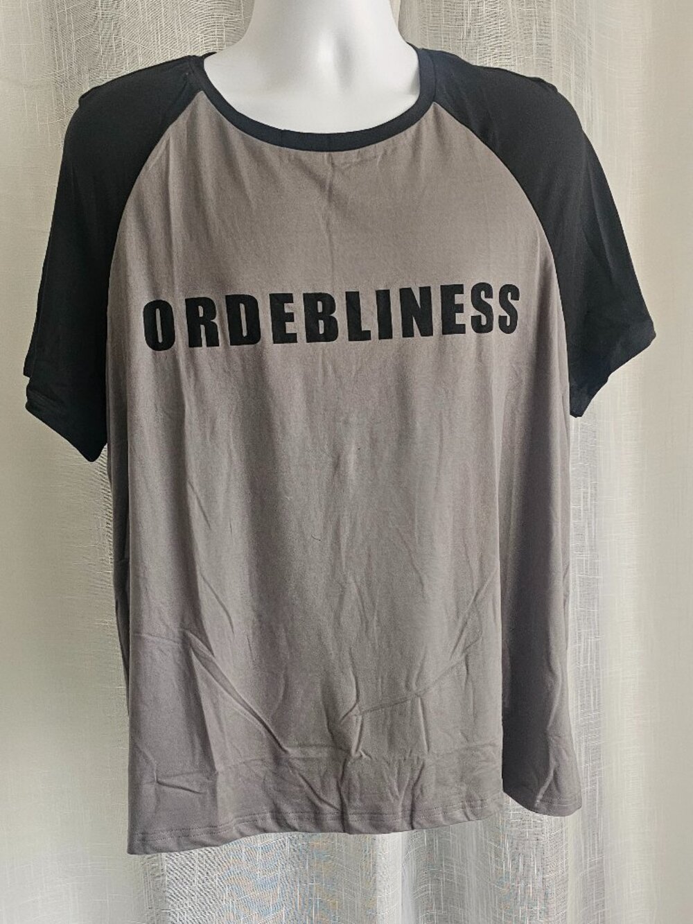 Men Round Neck Short Sleeve Letter Graphic Print Casual T-shirt Size 1XL NEW